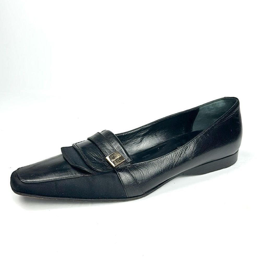 MaxMara Black Leather Loafers